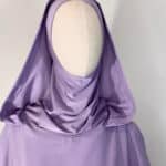 Abaya hijab intégré avec capuche - Lilas